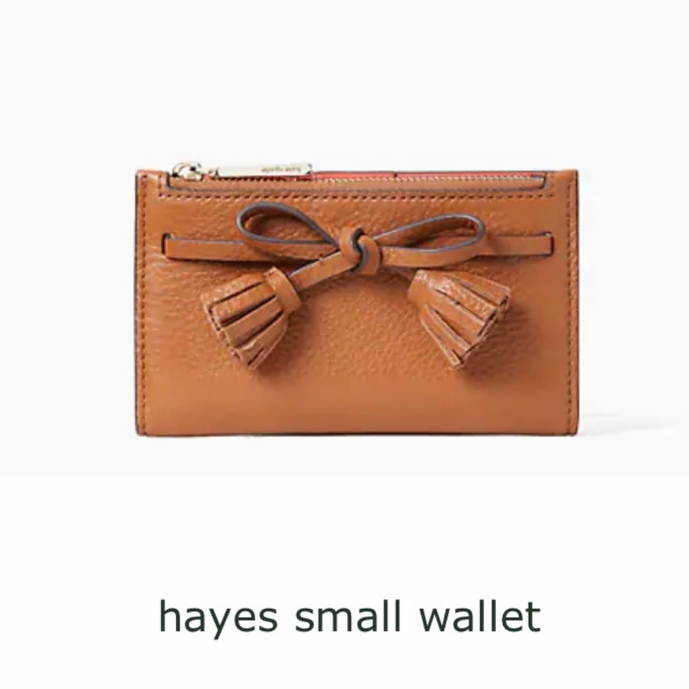 1/2PriceSale(was listed at $80)Kate Spade Hayes Gingerbread Leather Small Wallet